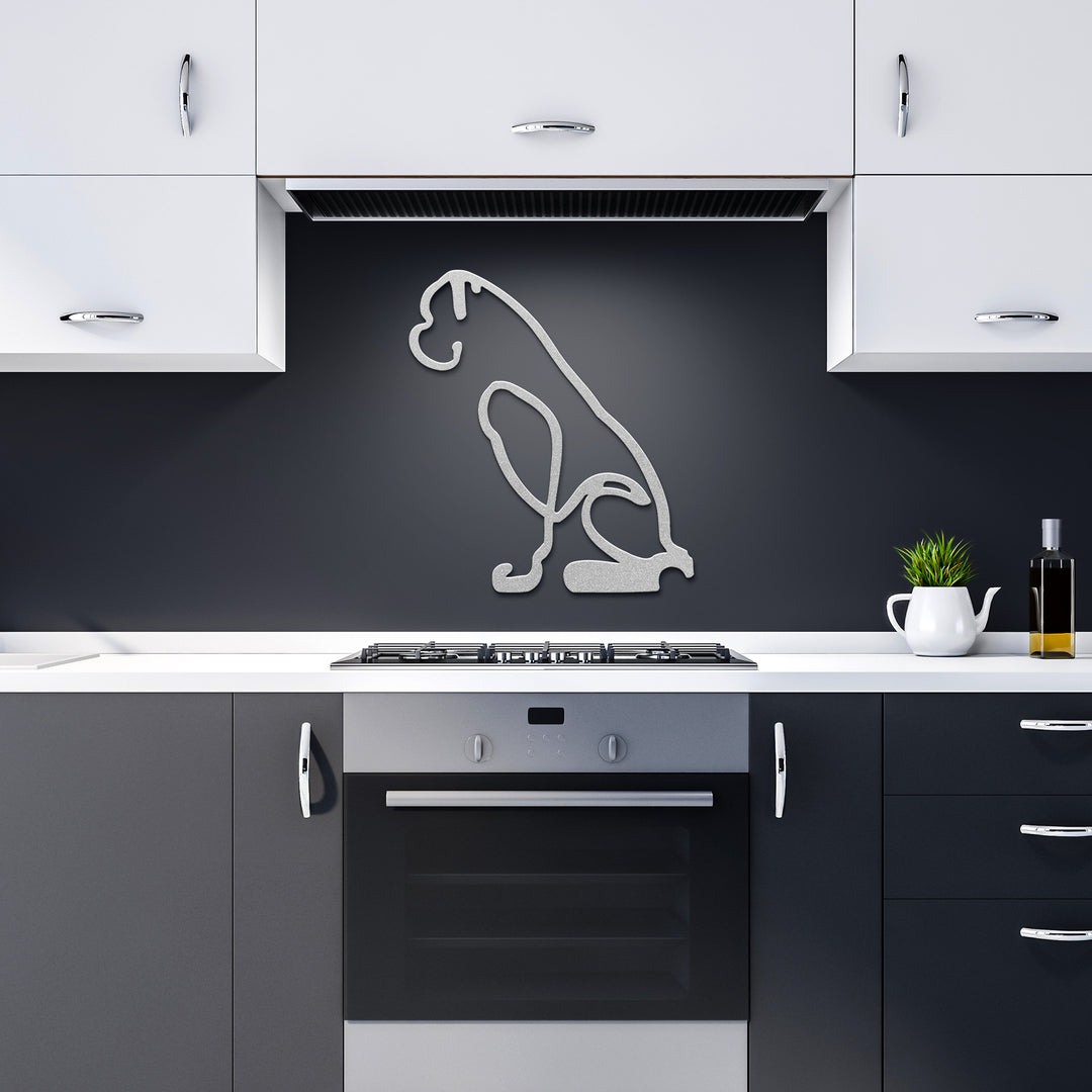 Boxer Line Art - Metal Wall Sign