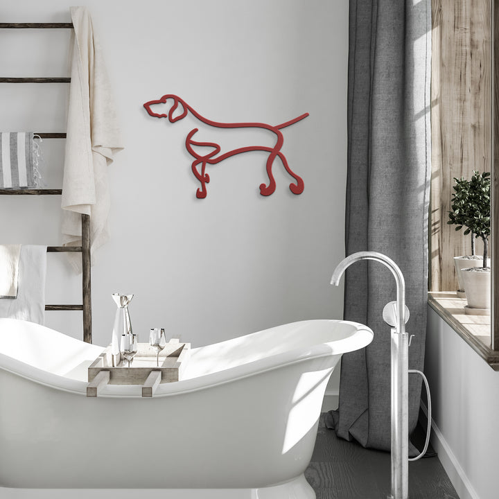 Dalmatian Line Art - Metal Wall Sign