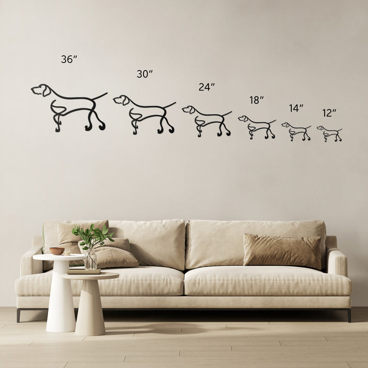 Dalmatian Line Art - Metal Wall Sign