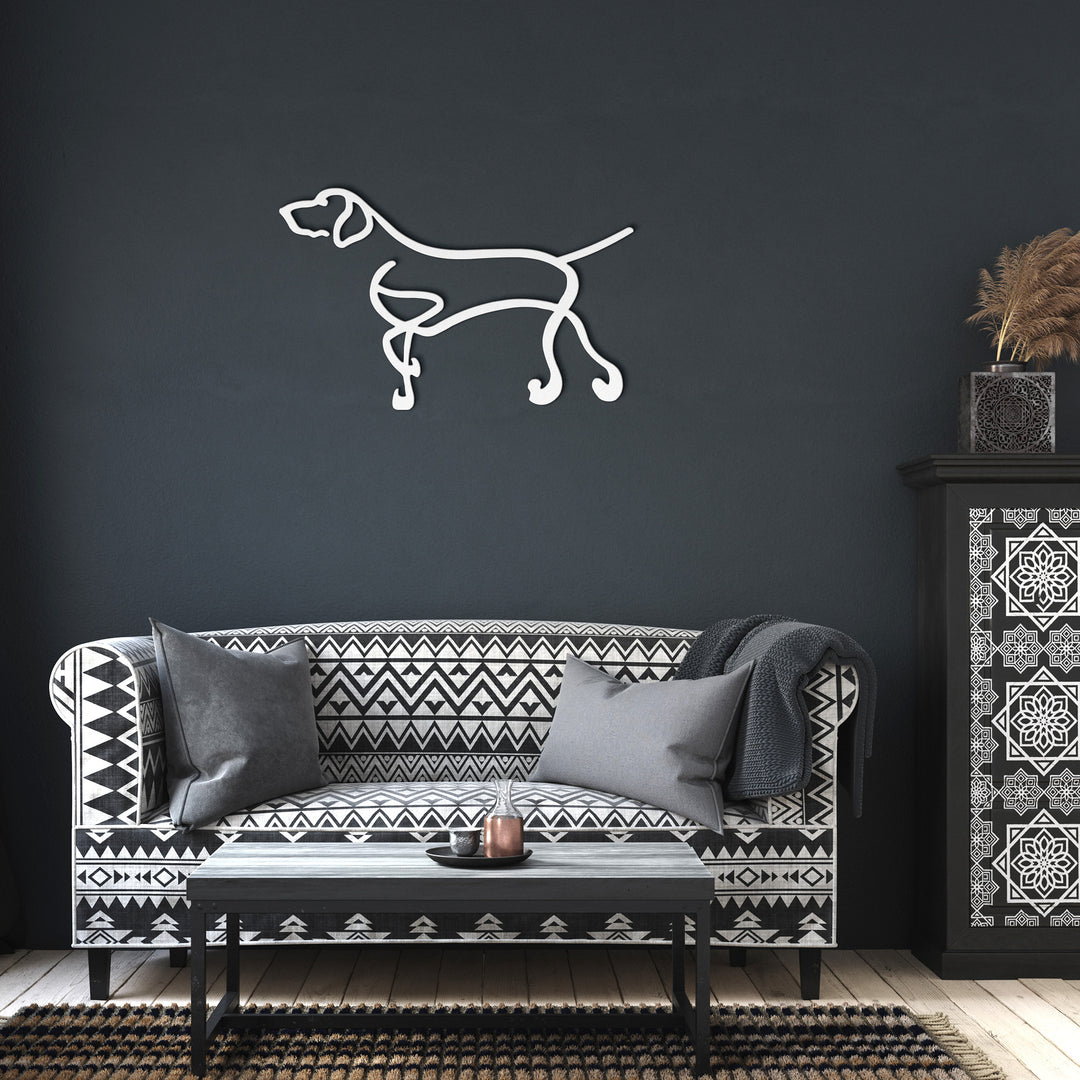 Dalmatian Line Art - Metal Wall Sign