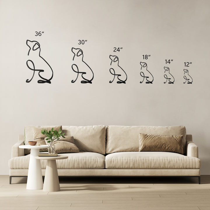 Golden Retriever Line Art - Metal Wall Sign