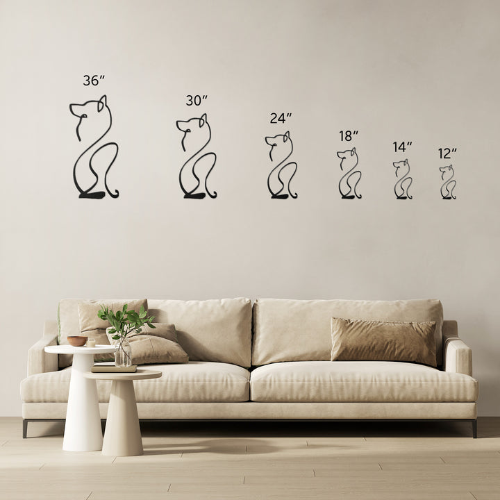 Husky Line Art - Metal Wall Sign