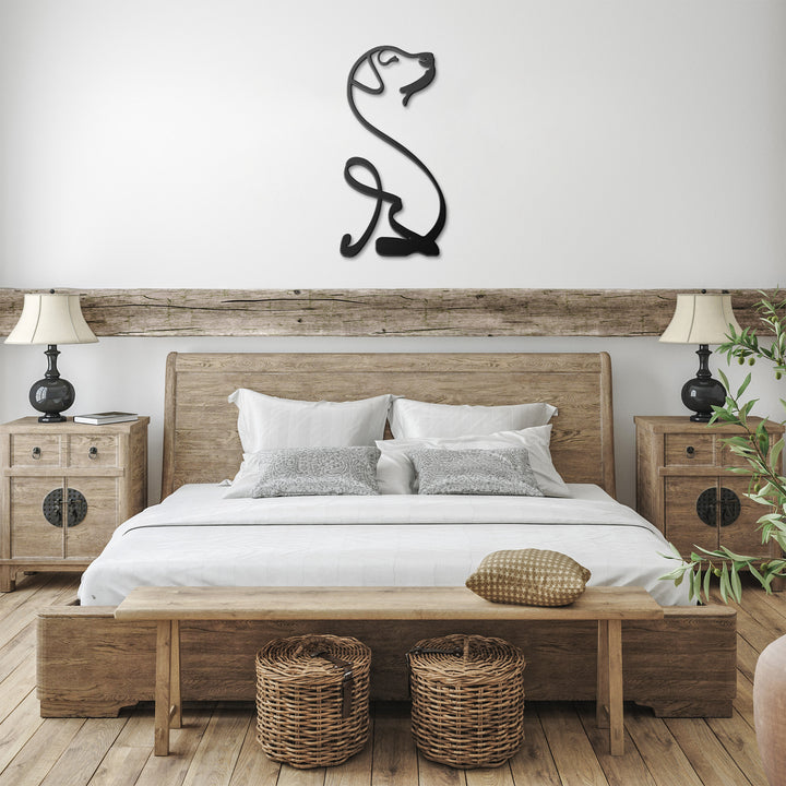 Labrador Retriever Line Art - Metal Wall Sign