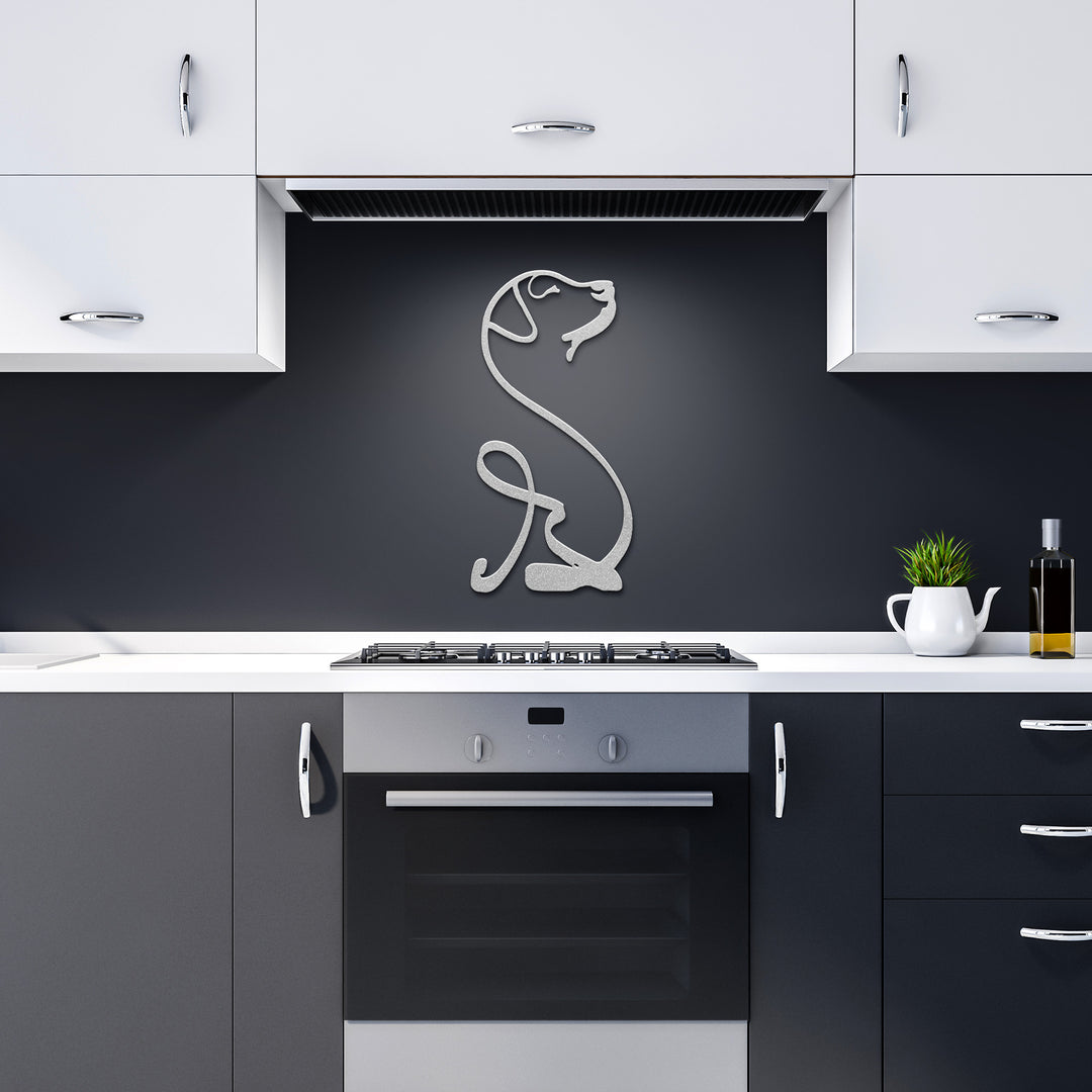 Labrador Retriever Line Art - Metal Wall Sign