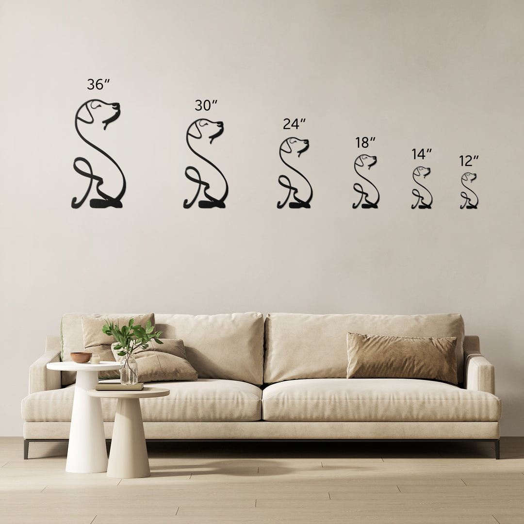 Labrador Retriever Line Art - Metal Wall Sign