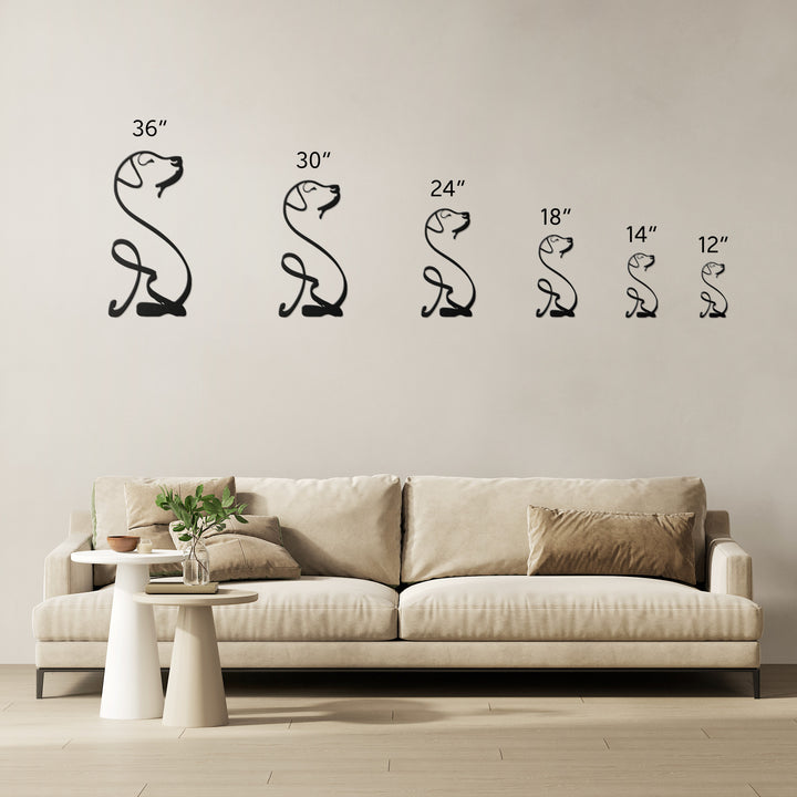 Labrador Retriever Line Art - Metal Wall Sign