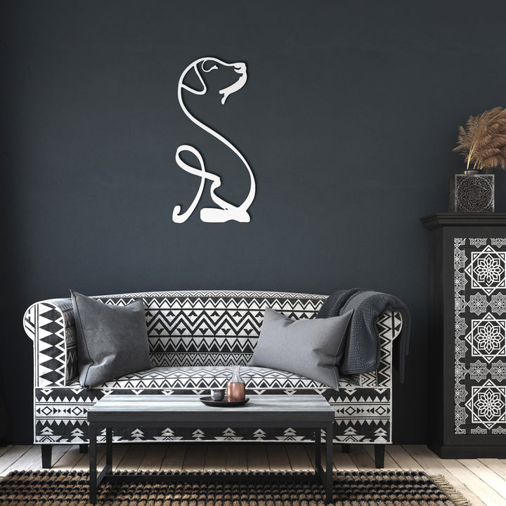 Labrador Retriever Line Art - Metal Wall Sign
