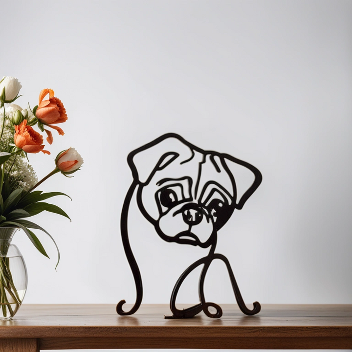 Dog Breed - Line Art Sculpture