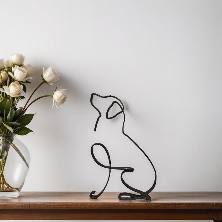 Dog Breed - Line Art Sculpture