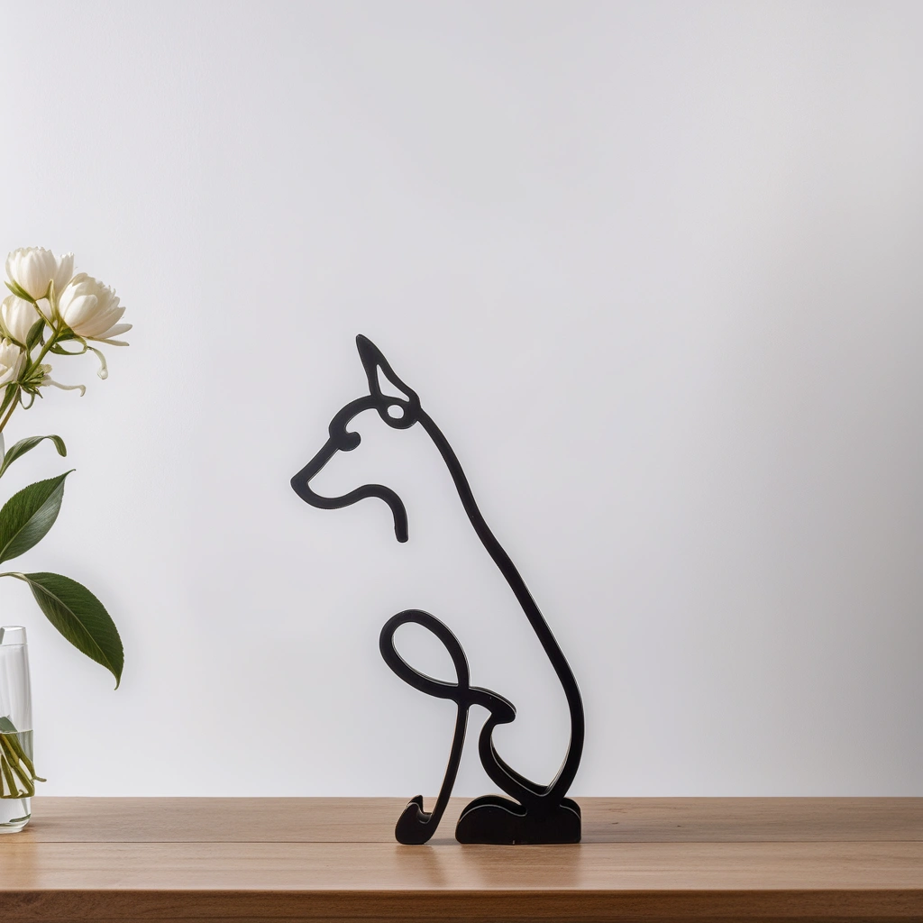 Dog Breed - Line Art Sculpture