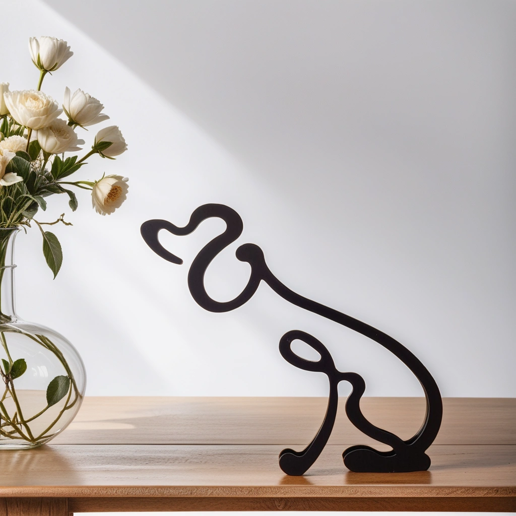 Dog Breed - Line Art Sculpture