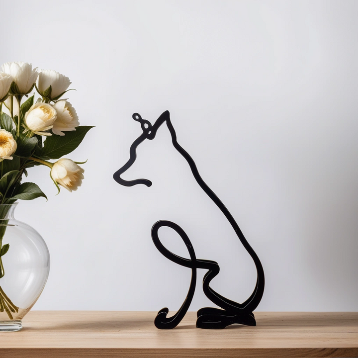 Dog Breed - Line Art Sculpture