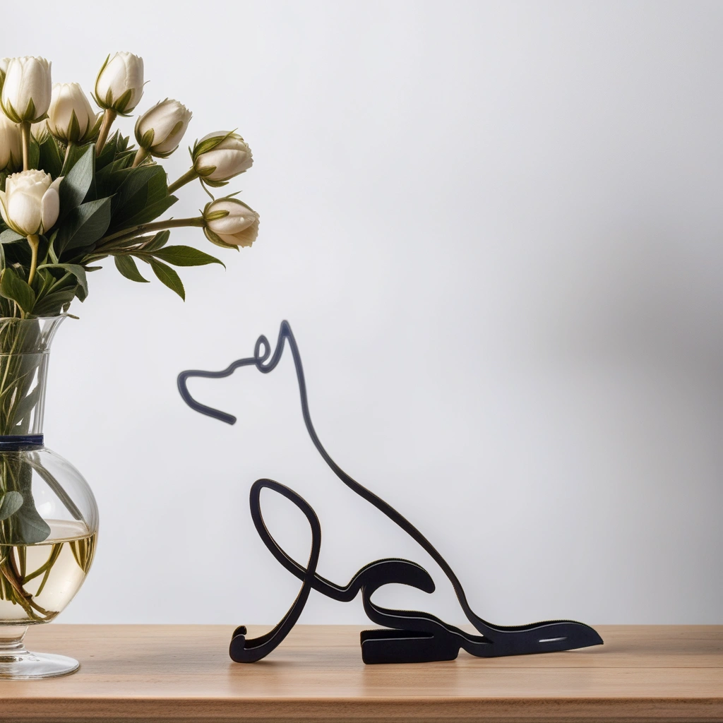 Dog Breed - Line Art Sculpture