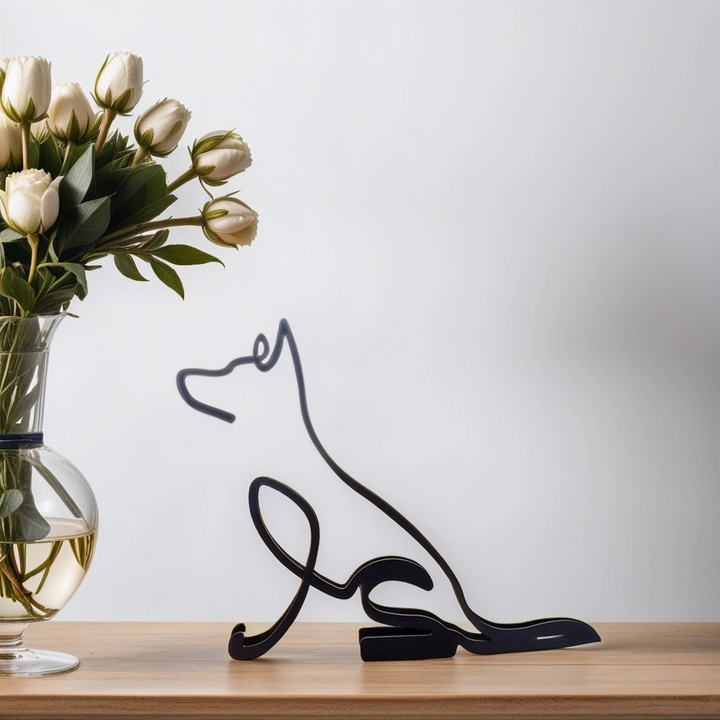 Dog Breed - Line Art Sculpture