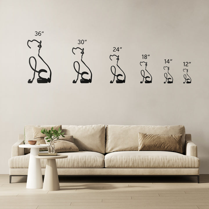 Pit Bull Line Art - Metal Wall Sign