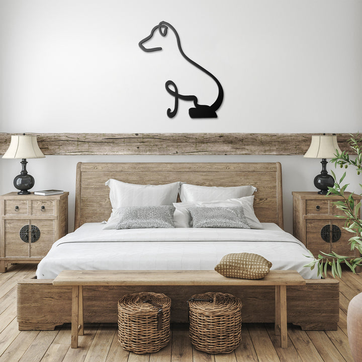 Terrier Line Art - Metal Wall Sign