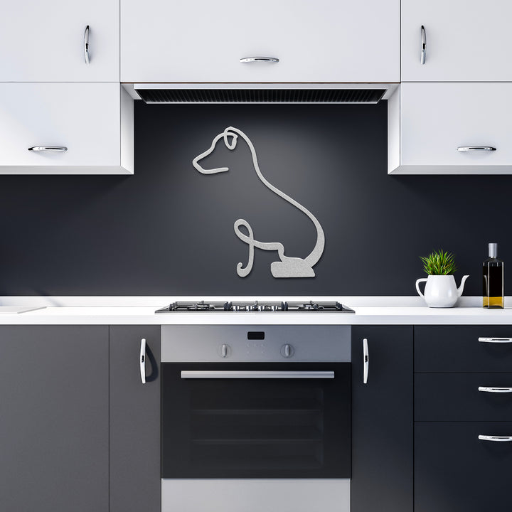 Terrier Line Art - Metal Wall Sign