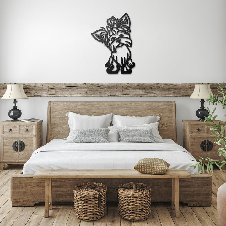 Yorkie Line Art - Metal Wall Sign
