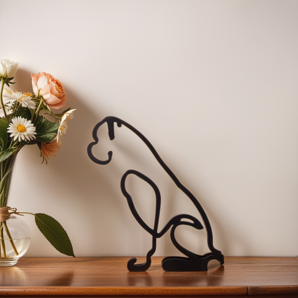 Dog Breed - Line Art Sculpture