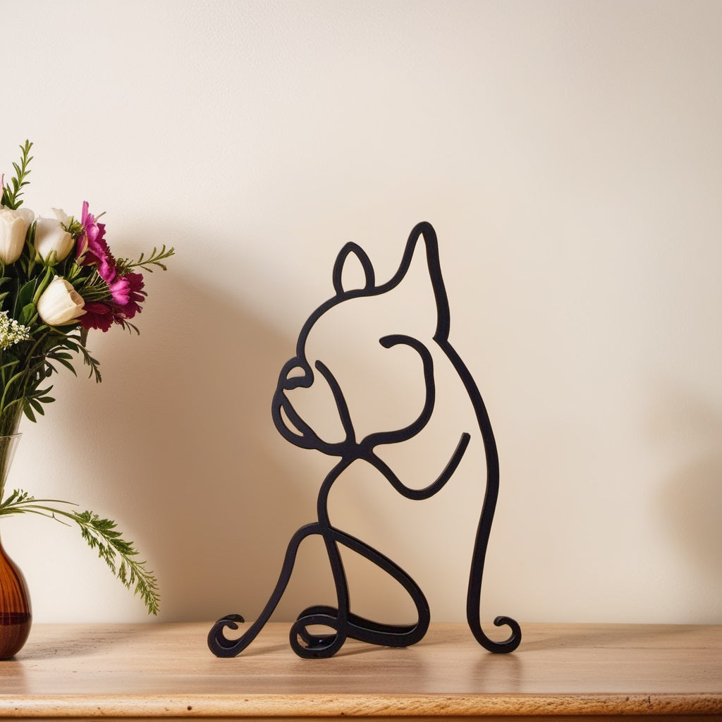 Dog Breed - Line Art Sculpture
