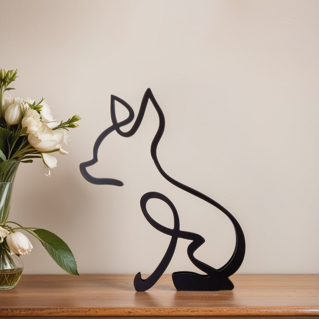 Dog Breed - Line Art Sculpture