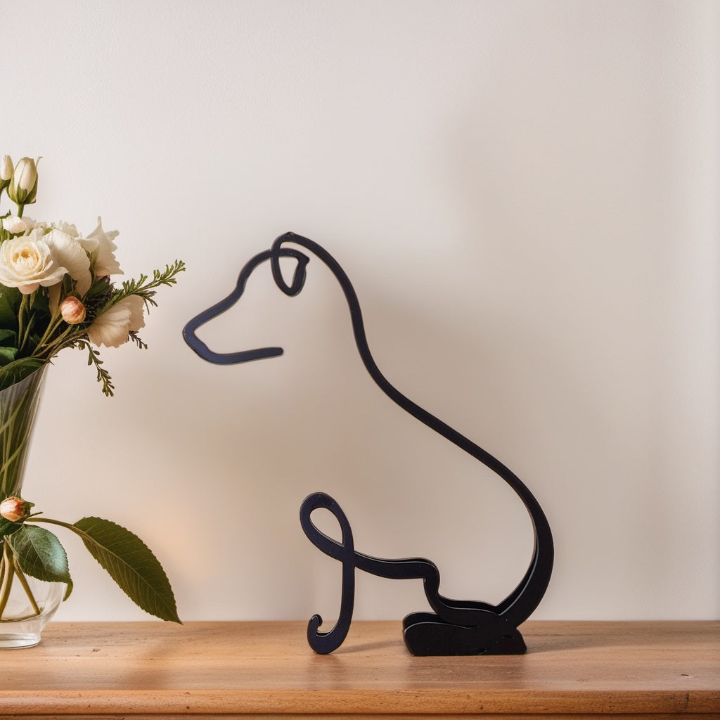 Dog Breed - Line Art Sculpture