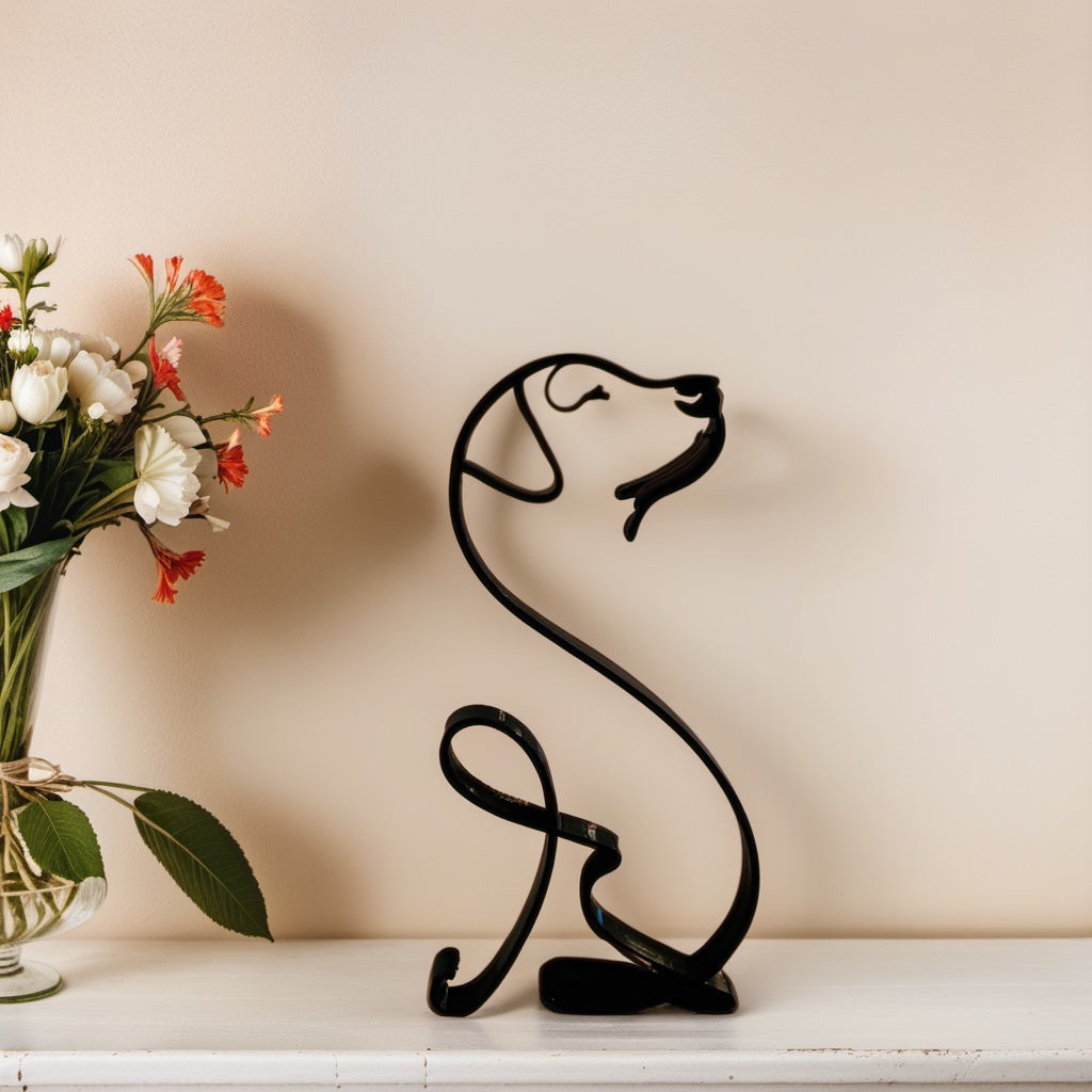 Dog Breed - Line Art Sculpture